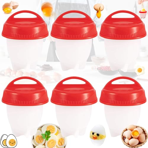 dcas 6 Stücke Eier Silikon Kocher, Kochen Ei Für Frühstück Eier Silikon Kocher, Schnell Eiers Silikons Kocher, Silicones Egg Poaching Cup, Kochen Ei Für Frühstück EierSilikon Kocher (3,5 x1,96 Zoll) von dcas