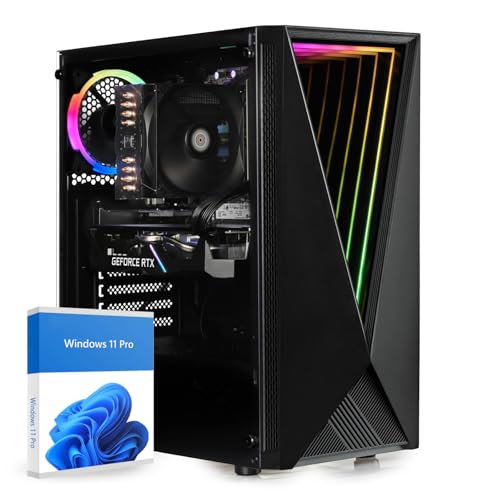 dcl24 Intel Computer i5 14400, RX9060XT 8GB - 500GB SSD, 16GB DDR4, High end PC mit 10x4.7 GHz, RGB Rechner mit WLAN, Computer für Gamer mit Windows 11 Pro [20416] von dcl24.de