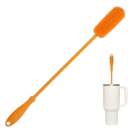 ddLUCK Flaschenbürste Silikon Lang,40cm Flasche Flaschenreiniger, Trinkflasche Cleaning Brush Sport Flaschen Cleaner Für Wasser Babyflasche Glasflasche Thermoskanne Vasen Hydroflaschen(Farbe) von ddLUCK