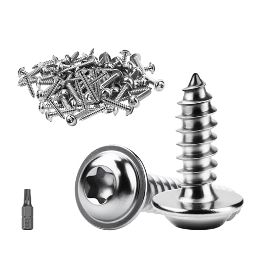 ddckj 60 Stück Blechschrauben Selbstschneidend M4x12mm Flachkopf Selbstschneidende Schrauben mit Tellerscheiben Edelstahlschrauben Holz Vollgewinde Holzschrauben Torx A2 V2A mit T20 Bohrer ddckj 60 Stück Blechschrauben Selbstschneidend M4x12mm Flachkopf Selbstschneidende Schrauben mit Tellerscheiben Edelstahlschrauben Holz Vollgewinde Holzschrauben Torx A2 V2A mit T20 Bohrer von ddckj