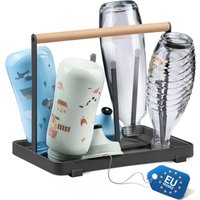 D&d Living Universal Flaschenhalter Für Sodastream - Abtropfgestell F. Flaschen Aller Art Duo, Crystal, Trink- Babyflaschen | Metall Schwarz von ddliving