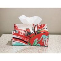 Handgemachter Abstrakter Swirl Tissue Box Bezug Designer Baumwolle, Vollfutter von ddroppStudio