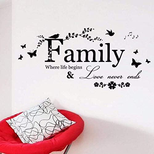 57X20 Cm Home Wandtattoo Familie Vogel Schmetterling Art Vinyl Quote Aufkleber Home Kunstwand Familie Schmetterling Design Decor Abnehmbare Aufkleber von ddwan