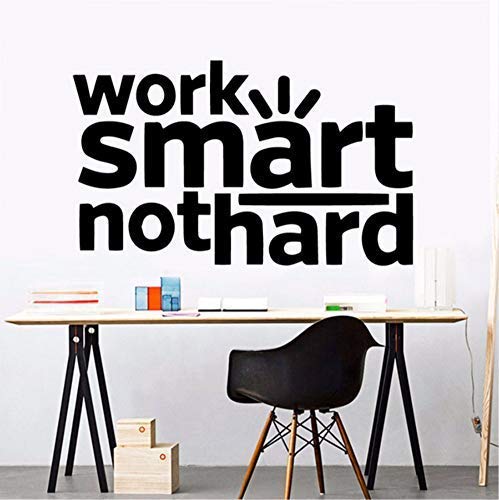 Arbeit Smart Nicht Hart Büro Aufkleber Zitate Wandkunst Wandaufkleber Pvc Material Wohnzimmer Schlafzimmer Vinyl S 43 * 71 Cm von ddwan