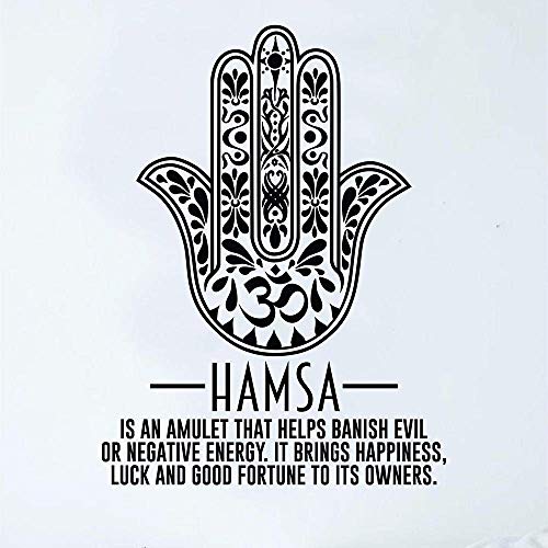 Hamsa Hand Definition Zitat Vinyl Wandtattoo Positiv ॐ Hallo Meditieren Yoga Home Decor Art Wandbild Wandaufkleber-58X78 Cm Schwarz von ddwan