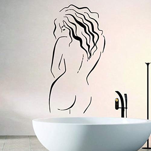 Sexy Nackte Frau Wandaufkleber Bad Wasserdicht Abnehmbare Wohnkultur Innenarchitektur Kunstwand 42X91 Cm von ddwan