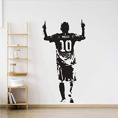Wandaufkleber Fußballspieler Wandtattoo Messi Fußballstar Papier Pvc Messi Wandbilder 57X110Cm von ddwan