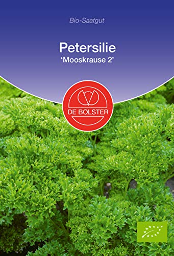 De Bolster Samen Mehrjährige Petersilie 'Mooskrause 2', beliebtes Küchenkraut, 3 Packungen Bio-Saatgut von de Bolster