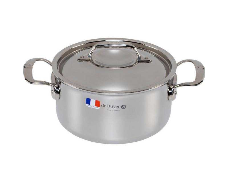 de Buyer Kochtopf Affinity Bratentopf Edelstahl mit Deckel 20 cm von de Buyer