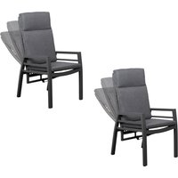 2 deVries Stühle - 60x62x110cm - anthrazit - Aluminium / Polyester / Polyurethan von deVries