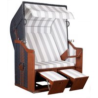 Strandkorb Profi Ostsee Poel PVC Anthrazit Des. 989 von deVries