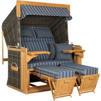 Strandkorb deVries PURE® Friesland Sylt XXL PE stone grey Des.249 von deVries