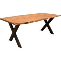 deVries Esstisch »Catania« - 200x90x77cm - schwarz - Akazienholz / Metall von deVries