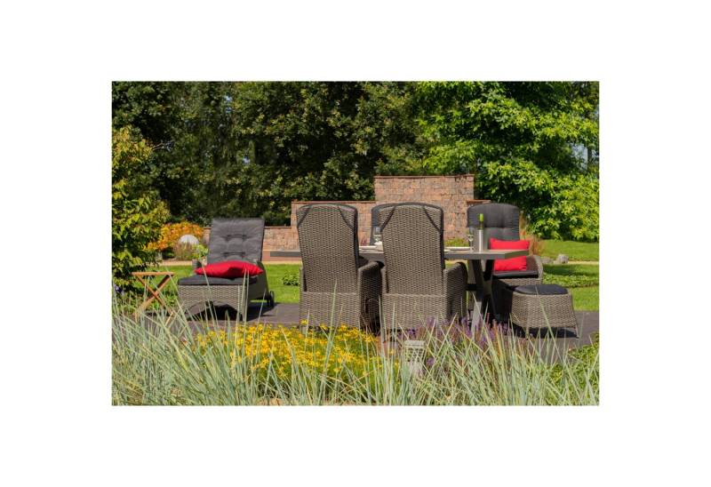 deVries Gartenlounge-Hocker deVries Fußhocker JUAN smokey-grey Hocker inkl. Polster anthrazit von deVries