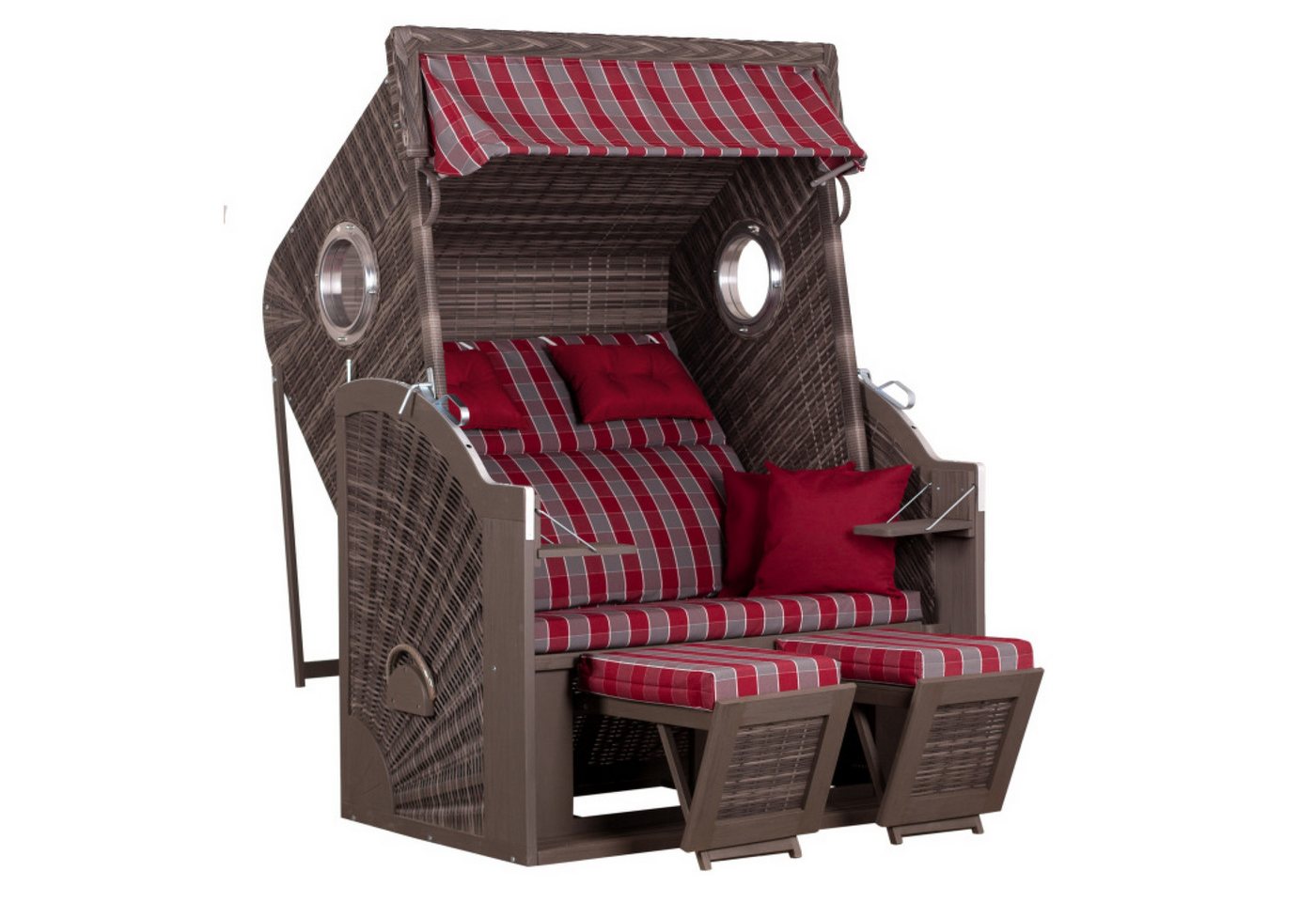 deVries Strandkorb deVries Strandkorb "deVries PURE® CLIFF XL SUN" PE st. grey Des. von deVries