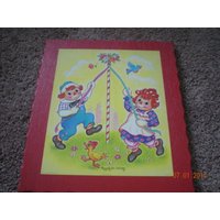 Entzückende Helle Rtagdy Ann & Andy 1960-70 The Bobbs Merril Co No 7913 Wandplacque in Wunderbarem Zustand Entzückende Helle Rtagdy Ann & Andy 1960-70 The Bobbs Merril Co No 7913 Wandplacque in Wunderbarem Zustand von debsvintageandmore