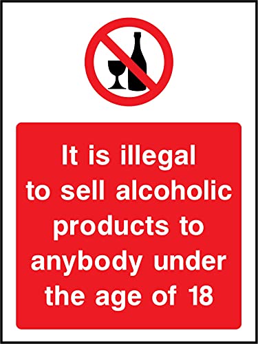 Es ist illegal, alkoholische Produkte an Personen unter 18 Jahren zu verkaufen. von decal arts