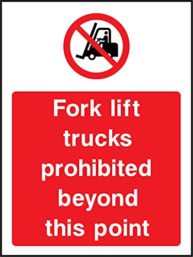 Gabelstapler verboten jenseits dieses Punktes Schild von decal arts