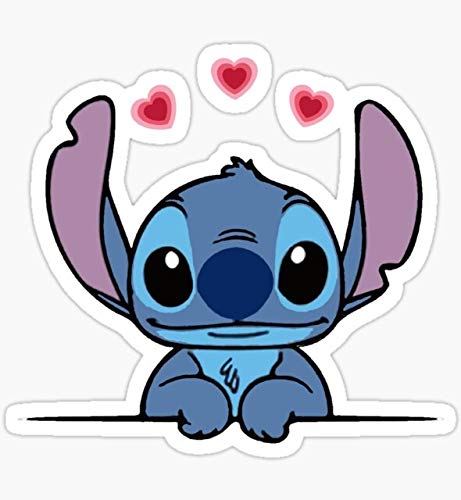 Stitch Sticker Sticker - Sticker-Grafik - Wasserflaschen, Hydroflaschen, Laptops, Notebooks, Handys, Stoßstangen, Fenster, Spind-Aufkleber von decals