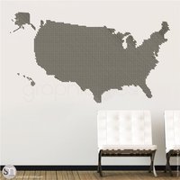 Connected Dots Usa Map Wandtat Von Wanddeko Wandbilder | 28x46 von decalsmurals