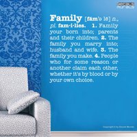 Wandaufkleber Familie Definition Zitat Vinyl Sticker Schriftzug Von Aufkleber Wandbilder | 28x28 von decalsmurals