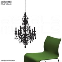 Wandtattoa Chandelier Surface Graphics - Abnehmbare Vinyl Aufkleber Innendeko Von Decals Wandbilder | 17x28 von decalsmurals