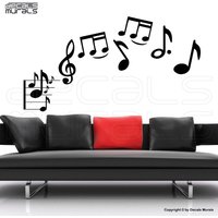 Wandtattoa Musical Notes Vinyl Aufkleber Moderne Deko Von Wandsticker Wandbilder | Groß von decalsmurals