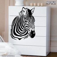 Zebra Vinyl Wandaufkleber Modernes Innendekor | 22x28 von decalsmurals