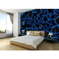 3D Würfel Bunte Tapete Foto Wand Wandbild Zuhause Wohnzimmer Home Dekoration Wandbedeckung, Wanddekoration von decalsst