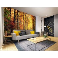 Baum Blätter Pflanzen Wald Herbst Fototapete Wandbild Home Poster Dekoration F Wandbedeckung, Wanddekoration von decalsst