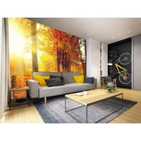 Baum Blätter Pflanzen Wald Herbst Fototapete Wandbild Home Poster Dekoration H Wandbedeckung, Wanddekoration von decalsst