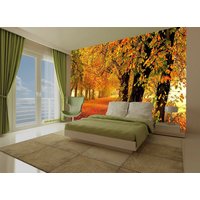 Baum Pflanze Herbst Blätter Wand Wandbild Fotobild Tapete Schlafzimmer Dekoration Wandbedeckung, Wanddekoration von decalsst