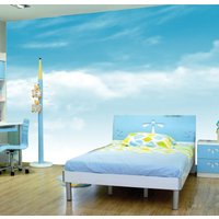 Blauer Himmel Wolken Wallpaper Live Picture Foto Bild Schlafzimmer Home Dekoration Wandverkleidung, Wanddekoration von decalsst