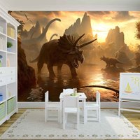 Dinosaurier Tapete Wandbild Foto Wand Kinderzimmer Poster Jurassic Wandbehang, Wanddekoration Dinosaurier Tapete Wandbild Foto Wand Kinderzimmer Poster Jurassic Wandbehang, Wanddekoration von decalsst