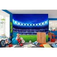 Fußballstadion Sport Tapete Wandbild Kinderzimmer Küche Poster Wandbedeckung, Wanddekoration von decalsst
