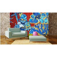 Graffiti Wallpaper Wandbild Bild Wall Street Art Home Boy Teen Room Poster Dekor Eine Wandverkleidung, Wanddekoration von decalsst