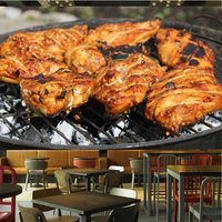 Huhn Fleisch Bbq Grill Essen Tapete Bildbild Foto Restaurant Küche Dekoration Wandverkleidung, Wanddekoration von decalsst