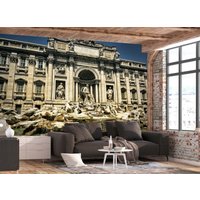 Italien Rom Trevi Brunnen Reise Tour Tapete Wand Bild Haus Diy Dekoration Wandverkleidung, Wanddekoration von decalsst