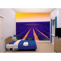 Lavendel Blumen Garten Tapete Schlafzimmer Bild Wandbild Foto Home Dekoration Wandbedeckung, Wanddekoration von decalsst