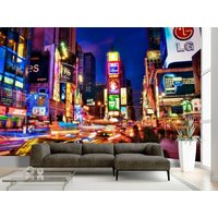 New York City Nacht Blick Reise Tour Wallpaper Wand Bild Haus Diy Dekoration Eine Wandverkleidung, Wanddekoration von decalsst