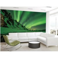 Raum Planeten Universum Galaxy Nordlicht Aurora Wand Bild Tapete Wandbezug, Wanddekoration von decalsst