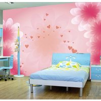 Rosa Herz Mädchen Kinder Blume Foto Tapete Wand Bildwand Haus Schlafzimmer Dekoration Wandbezug, Wanddekoration von decalsst