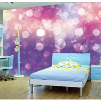 Rosa Lila Herz Sterne Patel Farbe Tapete Foto Bild Wandbildn Kinder Schlafzimmer Home Deco Wand Abdeckung Wanddekoration Wandverkleidung von decalsst