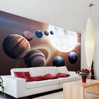 Space Stars Planets Sonnensystem Tapete Wandbild Foto Kinderzimmer Poster Wandbedeckung, Wanddekoration von decalsst