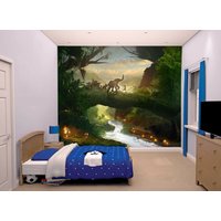 Wald Baum Elefant Tier Kinder Wallpaper Wandbild Foto Kind Zimmer Dekoration Wandverkleidung, Wanddekoration von decalsst