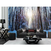 Weißer Schnee Winter Bäume Wald Farbe Tapete Wandbild Zimmer Poster Dekoration Wandbezug, Wanddekoration Weißer Schnee Winter Bäume Wald Farbe Tapete Wandbild Zimmer Poster Dekoration Wandbezug, Wanddekoration von decalsst