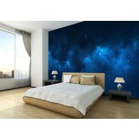 Weltraum Galaxie Sterne Planeten Tapete Wandbild Foto Kinder Schlafzimmer Home Deco Wandbedeckung, Wanddekoration von decalsst