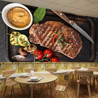 steak Meat Bbq Grill Essen Tapete Bildbild Foto Restaurant Küche Dekoration Eine Wandverkleidung, Wanddekoration von decalsst