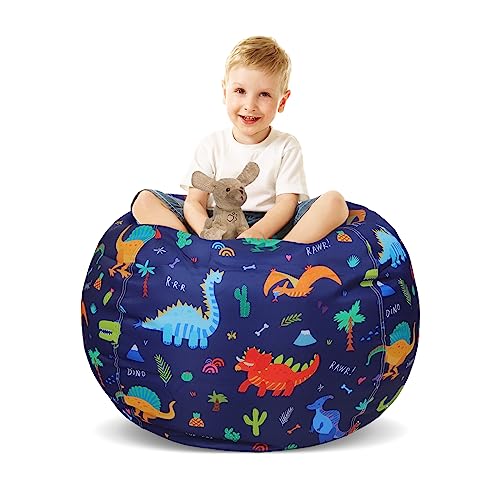 Dinosaurier-Sitzsack für Kinder, groß, Stofftier-Aufbewahrung, Sitzsack für Jungen und Mädchen, drinnen und draußen (ohne Füllung) von decalsweet