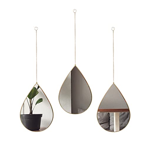decanit Gold Spiegel für Wanddekoration Teardrop Spiegel für Wohnzimmer Dekor & Wohnkultur, 3 Stück decanit Gold Spiegel für Wanddekoration Teardrop Spiegel für Wohnzimmer Dekor & Wohnkultur, 3 Stück von decanit